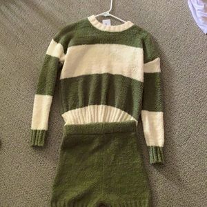 matching short and sweater set